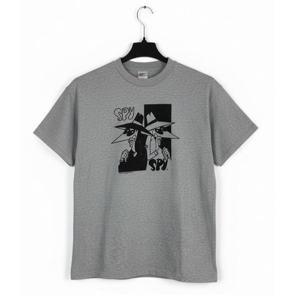 Tennessee River Other - Spy vs Spy Mad Magazine Late 90s Promo T-Shirt Gray Velvet Like Print Y2k 05 L